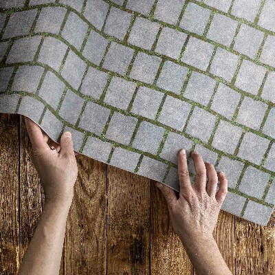 Vinyl carpet Stone path with moss