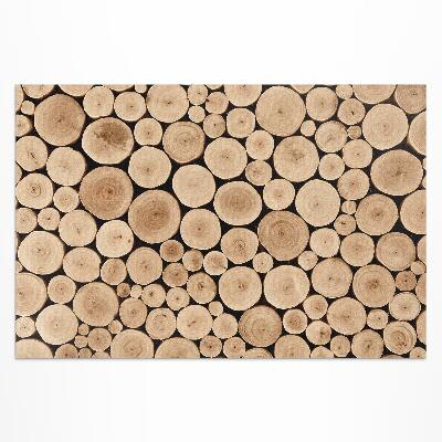 Vinyl carpet Tree trunks with wooden nails