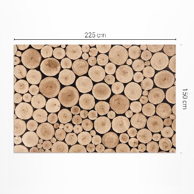 Vinyl carpet Tree trunks with wooden nails