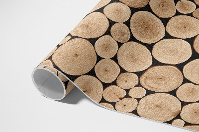 Vinyl carpet Tree trunks with wooden nails