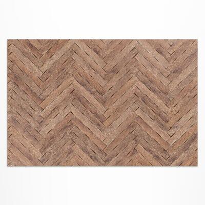 Vinyl carpet Elegant wooden herringbone parquet flooring
