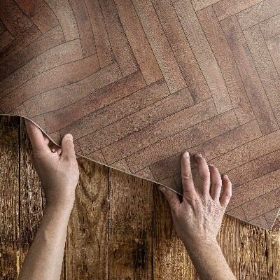Vinyl carpet Elegant wooden herringbone parquet flooring
