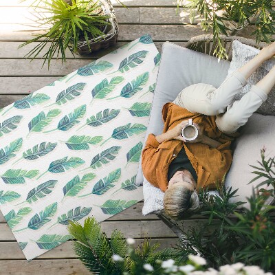 Vinyl carpet Boho feathers in delicate style
