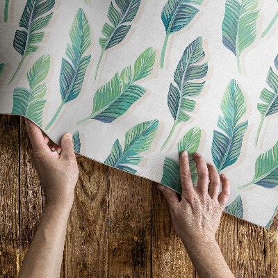 Vinyl carpet Boho feathers in delicate style
