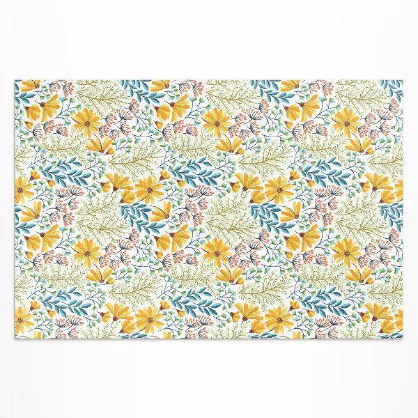 Vinyl carpet Floral meadow pattern