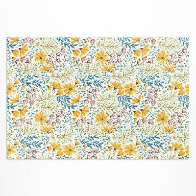 Vinyl carpet Floral meadow pattern