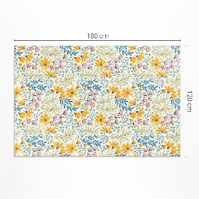 Vinyl carpet Floral meadow pattern