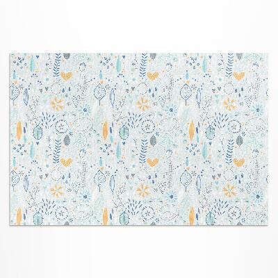 Vinyl carpet Wild flowers in pastel colors