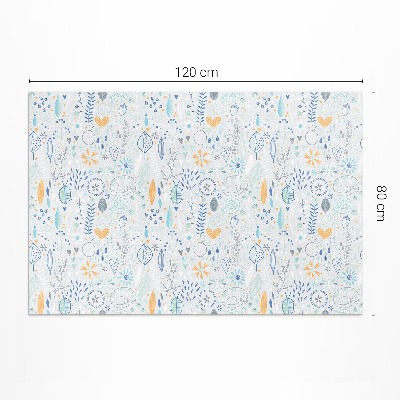 Vinyl carpet Wild flowers in pastel colors
