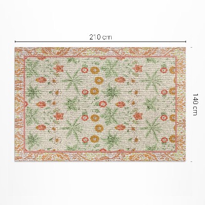 Vinyl carpet Flower pattern in a frame