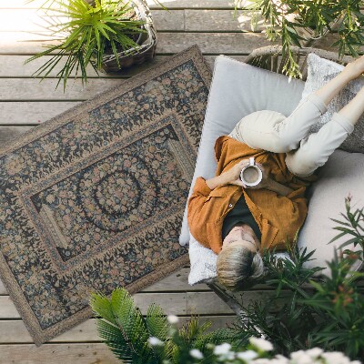 Vinyl carpet Decorative floral pattern in antique style