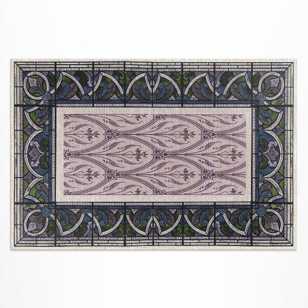 Vinyl carpet Purple gothic stained glass window