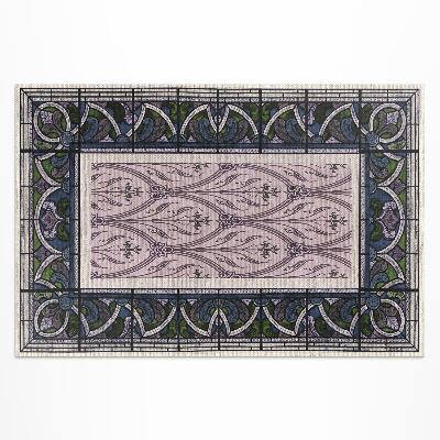 Vinyl carpet Purple gothic stained glass window