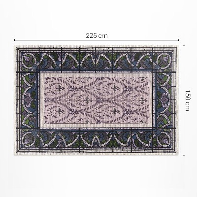 Vinyl carpet Purple gothic stained glass window