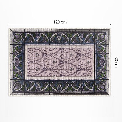 Vinyl carpet Purple gothic stained glass window
