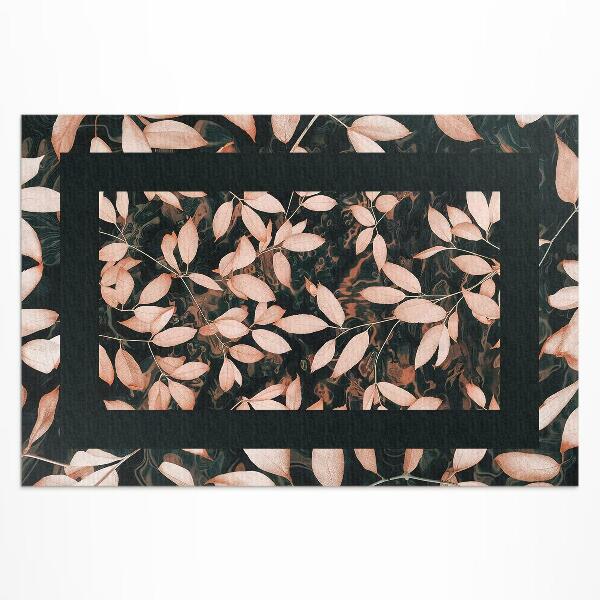 Vinyl carpet Fall leaves retro boho vegetable motif