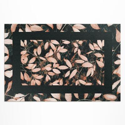 Vinyl carpet Fall leaves retro boho vegetable motif