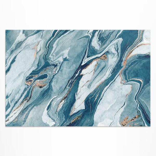 Vinyl carpet Abstract blue marble glam marble abstract stone