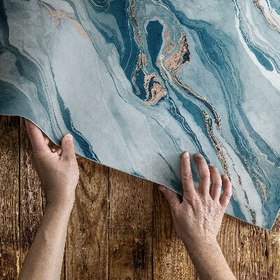 Vinyl carpet Abstract blue marble glam marble abstract stone