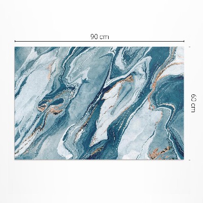 Vinyl carpet Abstract blue marble glam marble abstract stone