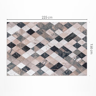 Vinyl carpet Stone mosaic rhombic decorative tiles