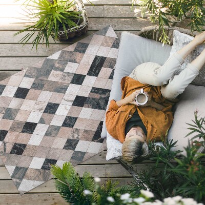 Vinyl carpet Stone mosaic rhombic decorative tiles