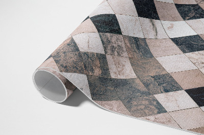 Vinyl carpet Stone mosaic rhombic decorative tiles