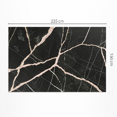Vinyl carpet Glamorous contrast of dark cracked marble