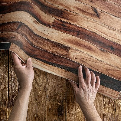 Vinyl carpet Scrubbed wooden floor planks