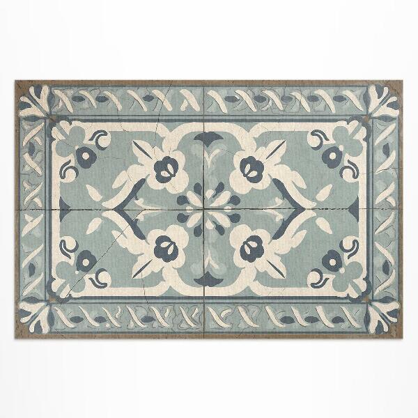 Vinyl carpet Portuguese tiles Delicate vintage pattern