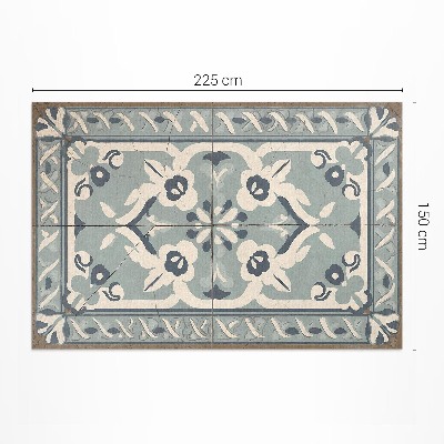 Vinyl carpet Portuguese tiles Delicate vintage pattern