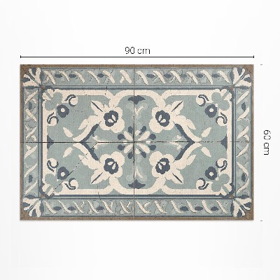 Vinyl carpet Portuguese tiles Delicate vintage pattern