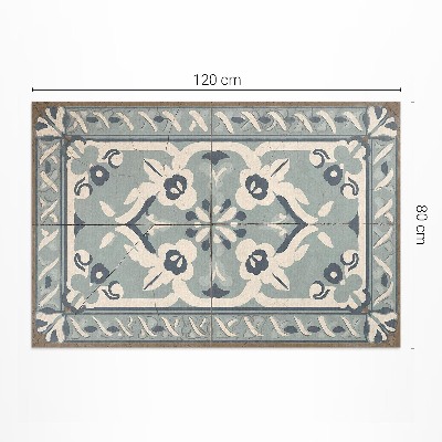 Vinyl carpet Portuguese tiles Delicate vintage pattern