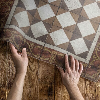 Vinyl carpet Art deco tiles
