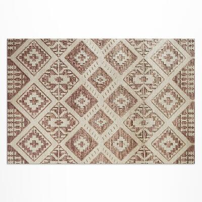 Vinyl carpet Aztec-style geometric compositions