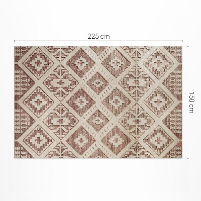 Vinyl carpet Aztec-style geometric compositions