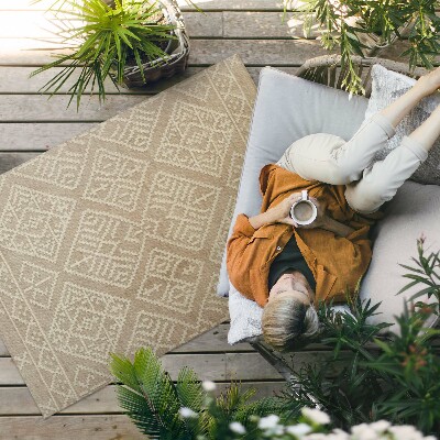 Vinyl carpet Simple Aztec motifs in a classic shape