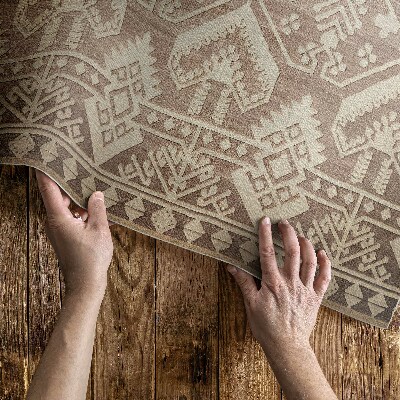 Vinyl carpet Ancient inspiration in Aztec patterns