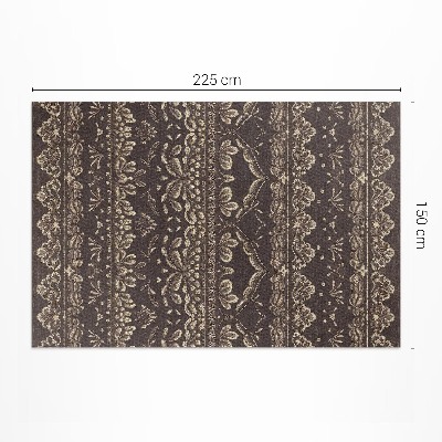 Vinyl carpet Earthy tones with botanical patterns