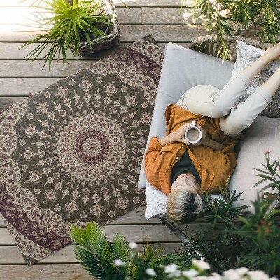 Vinyl carpet Aztec mandalas in vintage style