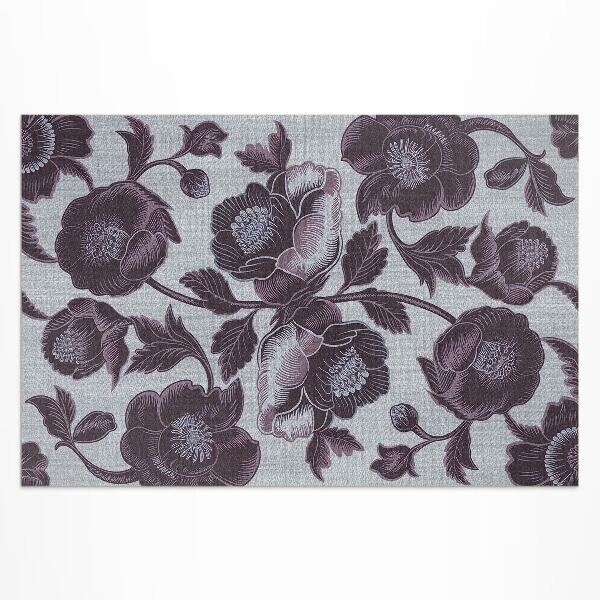 Vinyl carpet Subtle vintage flowers