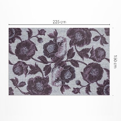 Vinyl carpet Subtle vintage flowers
