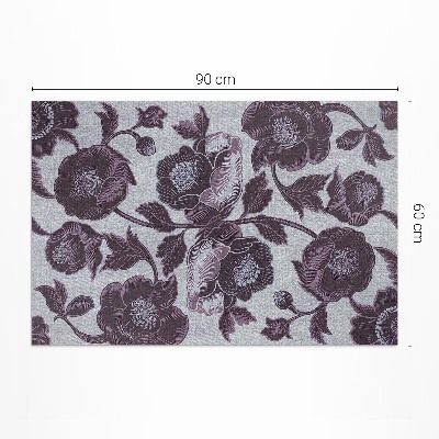 Vinyl carpet Subtle vintage flowers