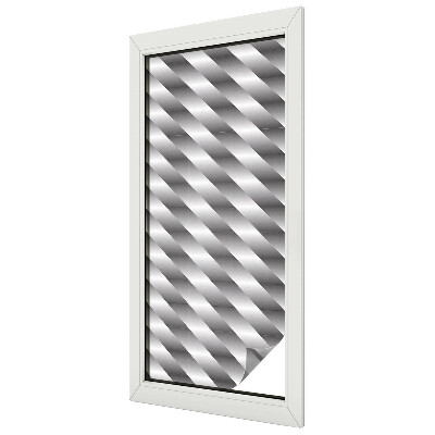 Frosted window film with stained glass pattern Geometric stripes