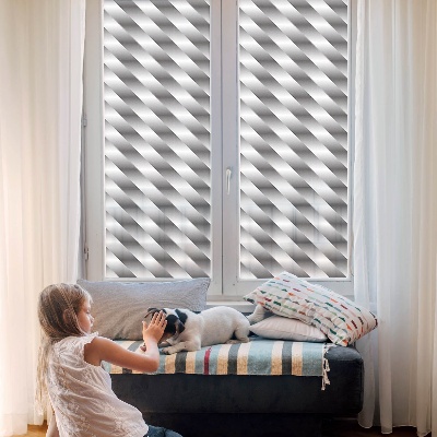 Frosted window film with stained glass pattern Geometric stripes