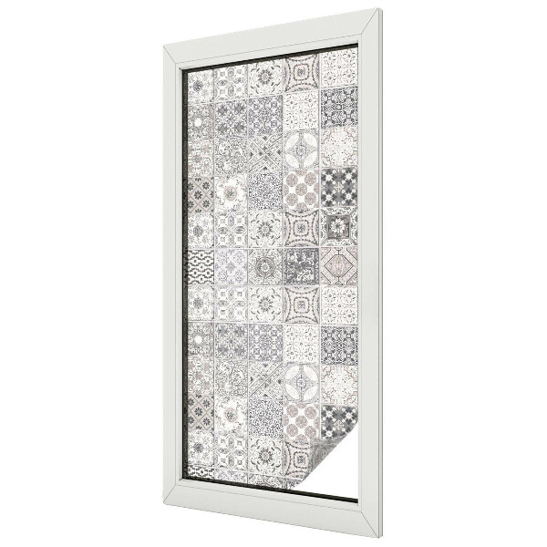 Coloured glass film for windows Tiled patterns