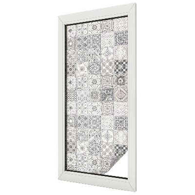 Coloured glass film for windows Tiled patterns