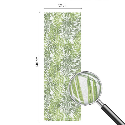 Privacy window film stained glass effect Plant patterns
