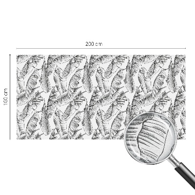 Privacy window film stained glass effect Tropical leaves