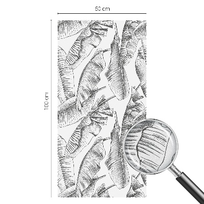 Privacy window film stained glass effect Tropical leaves